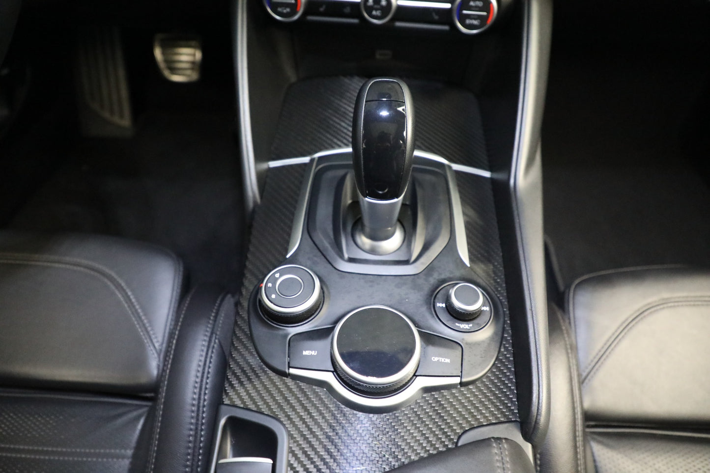 Giulia OEM Style Carbon Fiber Console (2017-2019)