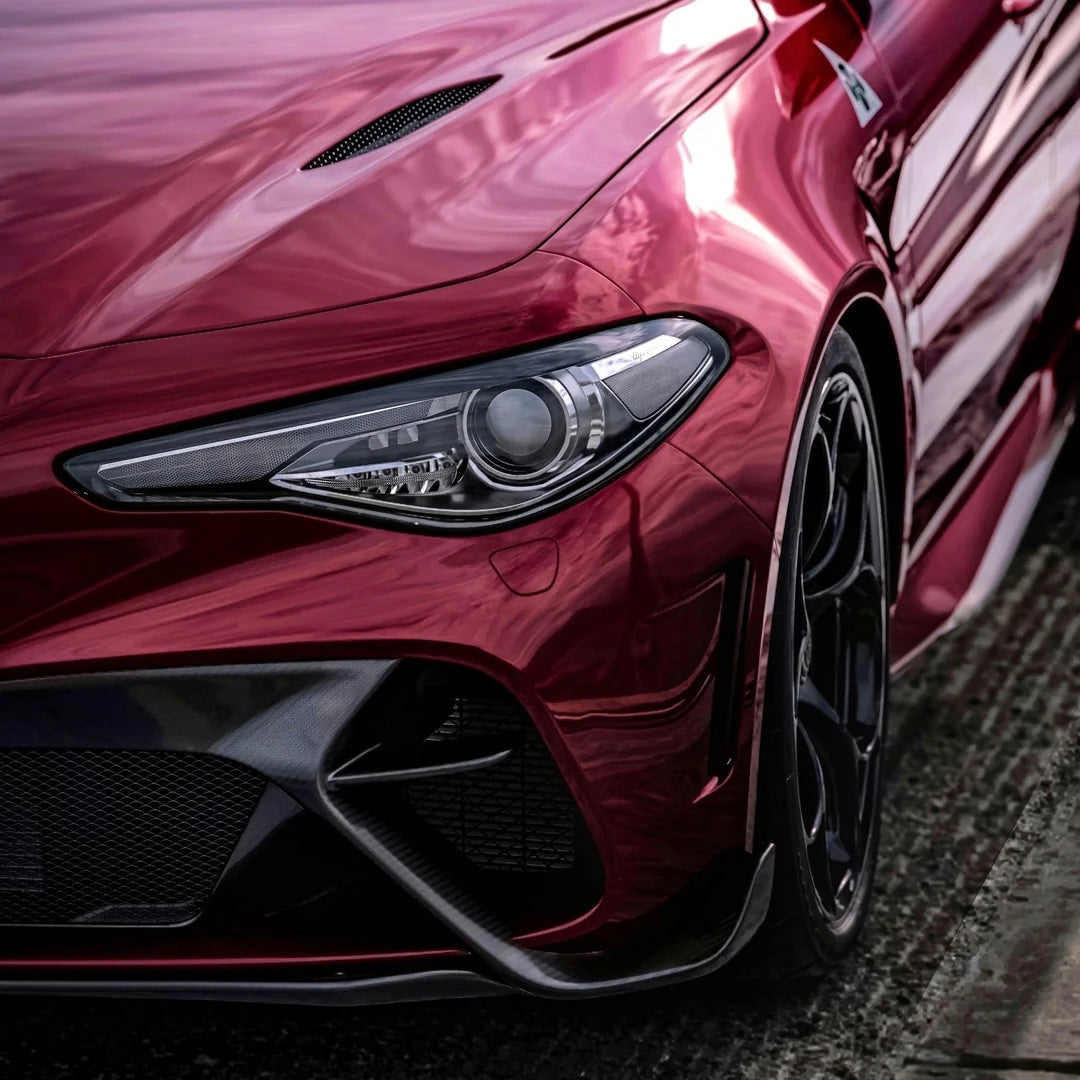Quadrifoglio Style Carbon Fiber Hood